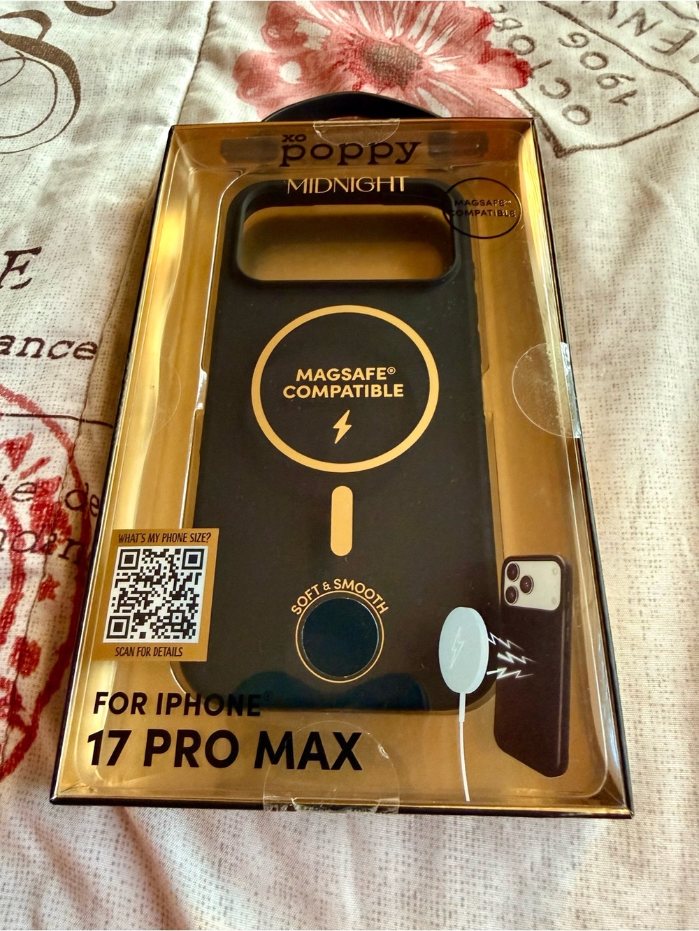XO Poppy iPhone 17 Pro Max Midnight Black Magsafe Compatible Cellphone Case NIB